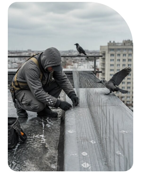 Защита от ворон под ключ в Ростове-на-Доне по цене от 5215 р. | Сенат-Рст